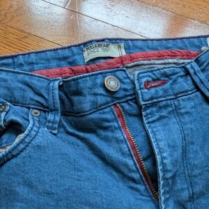 Pull&Bear Skinny Jeans with Red Contrast Stitching